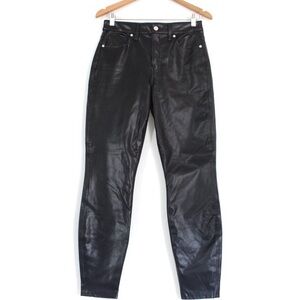 Veronica Beard Debbie Ankle Skinny High Rise Faux Leather Pants